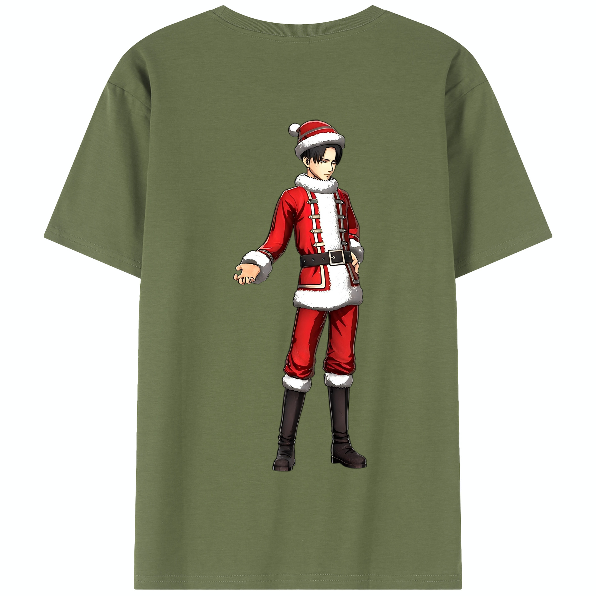 （画像用） 進撃の巨人 リヴァイ·アッカーマン Attack on Titan Levi Ackerman 綿100％半袖Tシャツ（背面プリント）